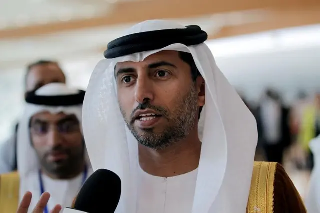 UAE Energy Minister Suhail bin Mohammed al-Mazroui talks to reporters during the 15th International Energy Forum Ministerial in Algiers, Algeria September 28, 2016